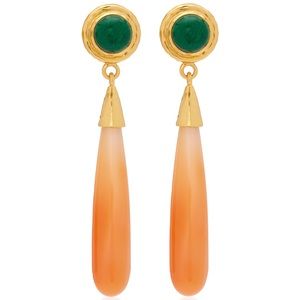 VALERE - MALACHITE & AGATE EARRINGS